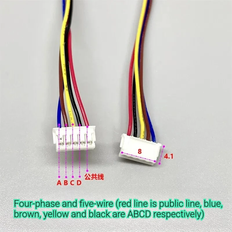 1p 24BYJ48 Stepping Deceleration Motor Ratio: 1:64 DC 5V Four-phase Five-wire 20Ω Line Length 9.5cm Shaft 8.6mm Fan Shakes Head