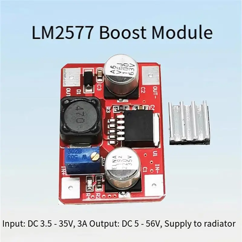 A37T LM2577 DC-DC Boost Module 3.5-35V to 5-56V, High Voltage Power Supply Step Up Converter for DIY Power Bank