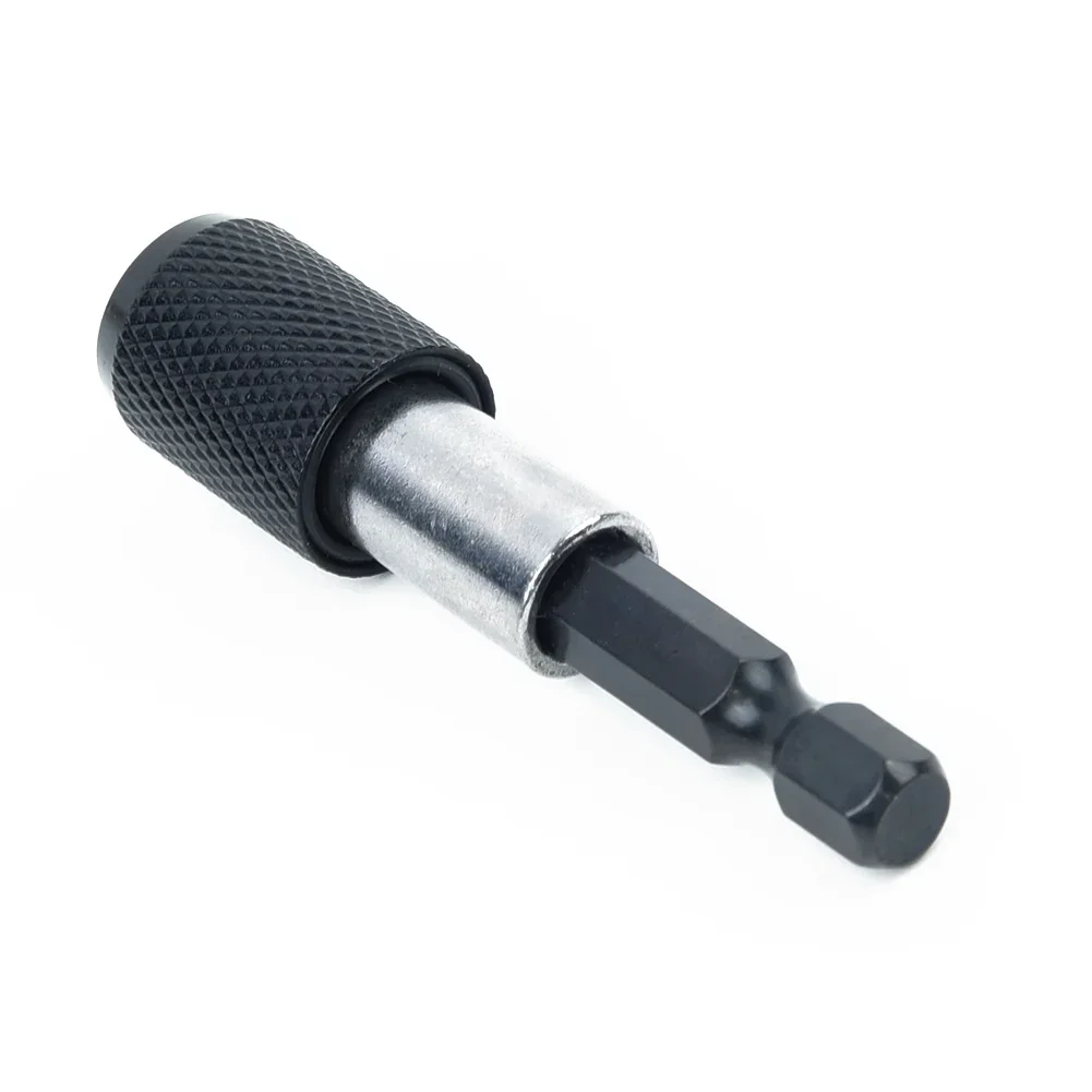 1/4" Hex Shank Quick Release Electric Drill No Magnetic Screwdriver Bit Holder 60mm Shank Power Tool Drill Accessories