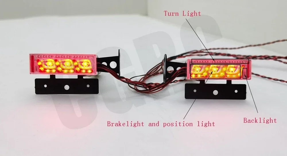 Metal Rear Light Group System Brake Back Turn Light For 1/14 Tamyia Rc Truck Tipper Dump Scania Actros Man 620 1851 3363 56352