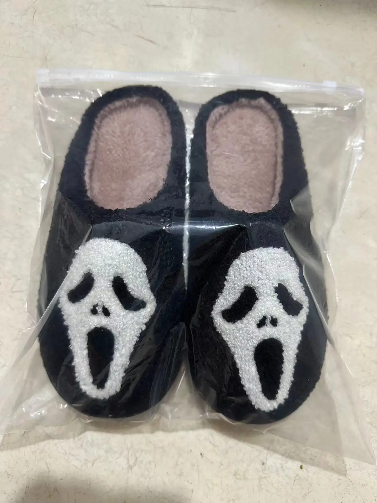 Cartoon Skull Cotton Slippers for Men and Women Couples Home Indoor Cotton Slippers