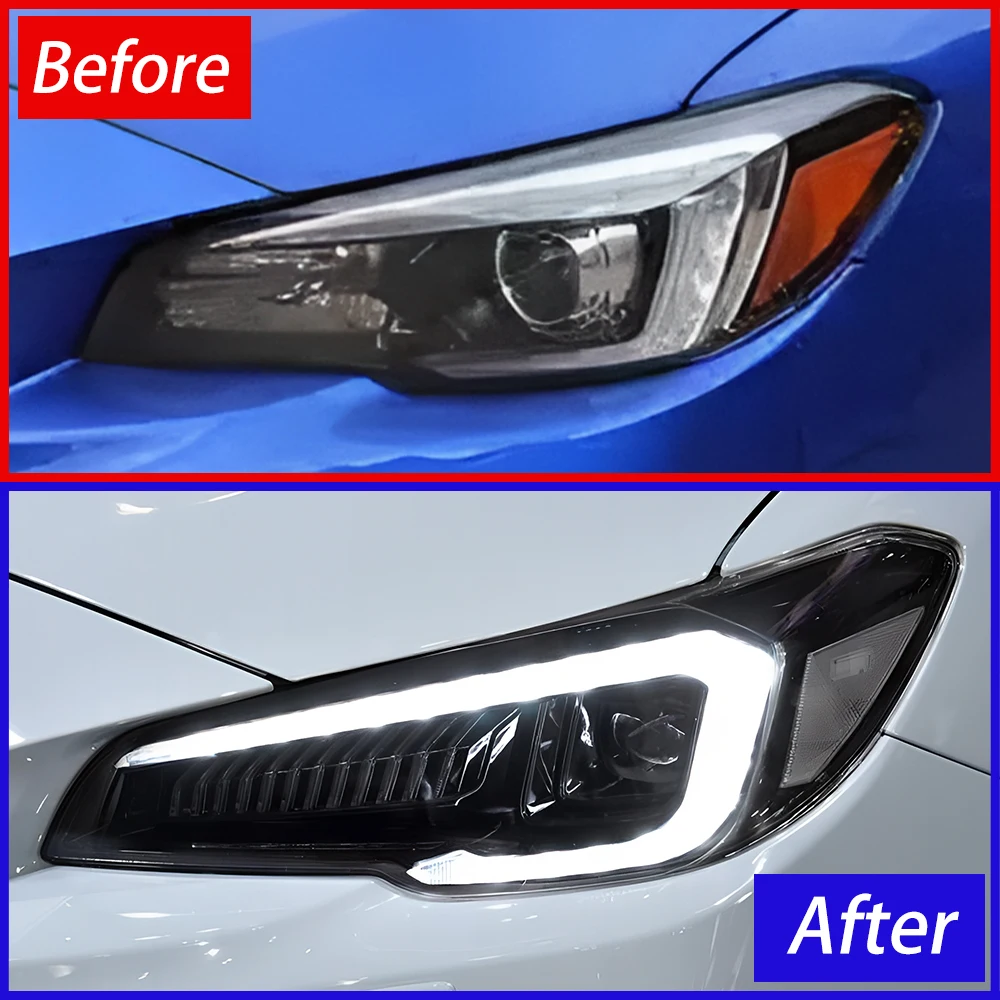 KGKB Car Light for  Impreza WRX 2008-2020 Auto Headlight Assembly Upgrade LED Projector Lens Plug and Play Accessories