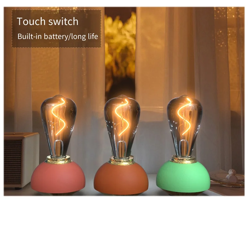 Glass Table Lamp LED Touch Table Lamp Dimmable Table Lamp For Indoor Decor Study Bedroom Table Lamp Easy Install White
