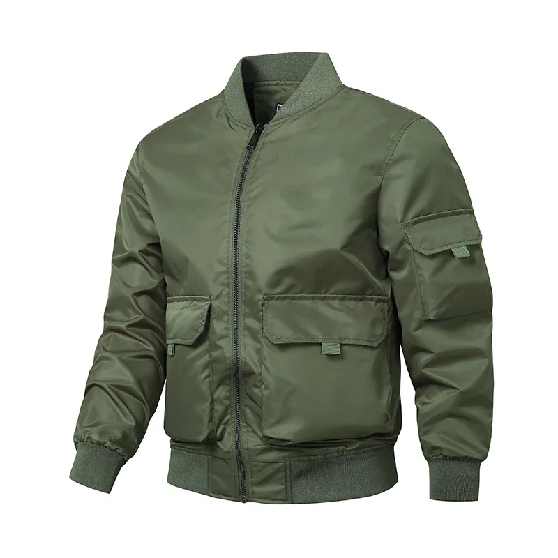 

Men's Spring and Autumn Baseball Suit Trend Jacket Men's Military Motorcycle Jacket American Workwear Pilot Jacket Mens Jacket