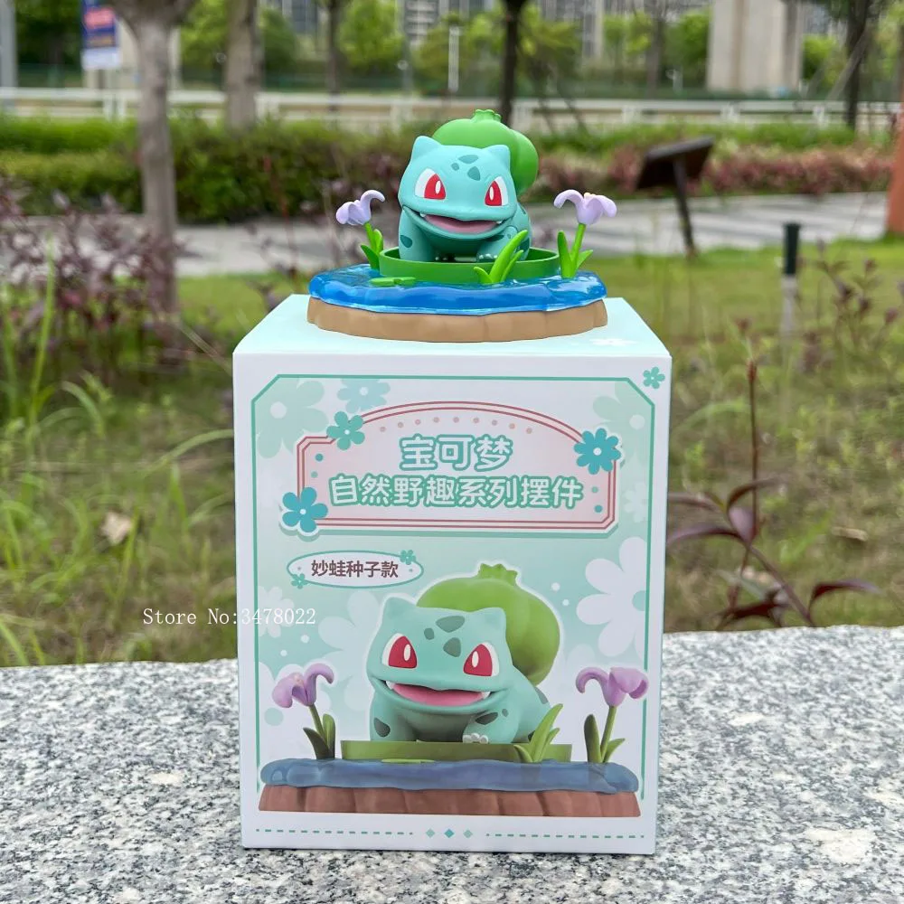 Original Pokemon Natürliche Spaß Psyduck Pikachu Eevee Mauzi Bulbasaur Slowpoke Anime Action-figuren PVC Spielzeug Kawaii Puppe Geschenk