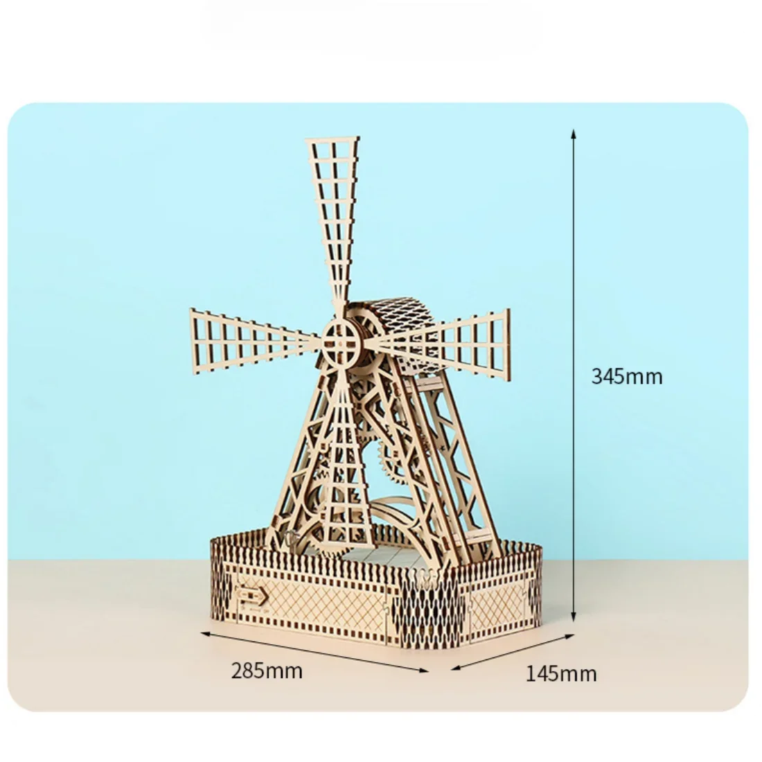 Diy 3d Houten Puzzels Grote Windmolen Model Bouwstenen Kits Assemblage Puzzel Speelgoed Cadeau Voor Kinderen Volwassenen Educatief Speelgoed Geschenken