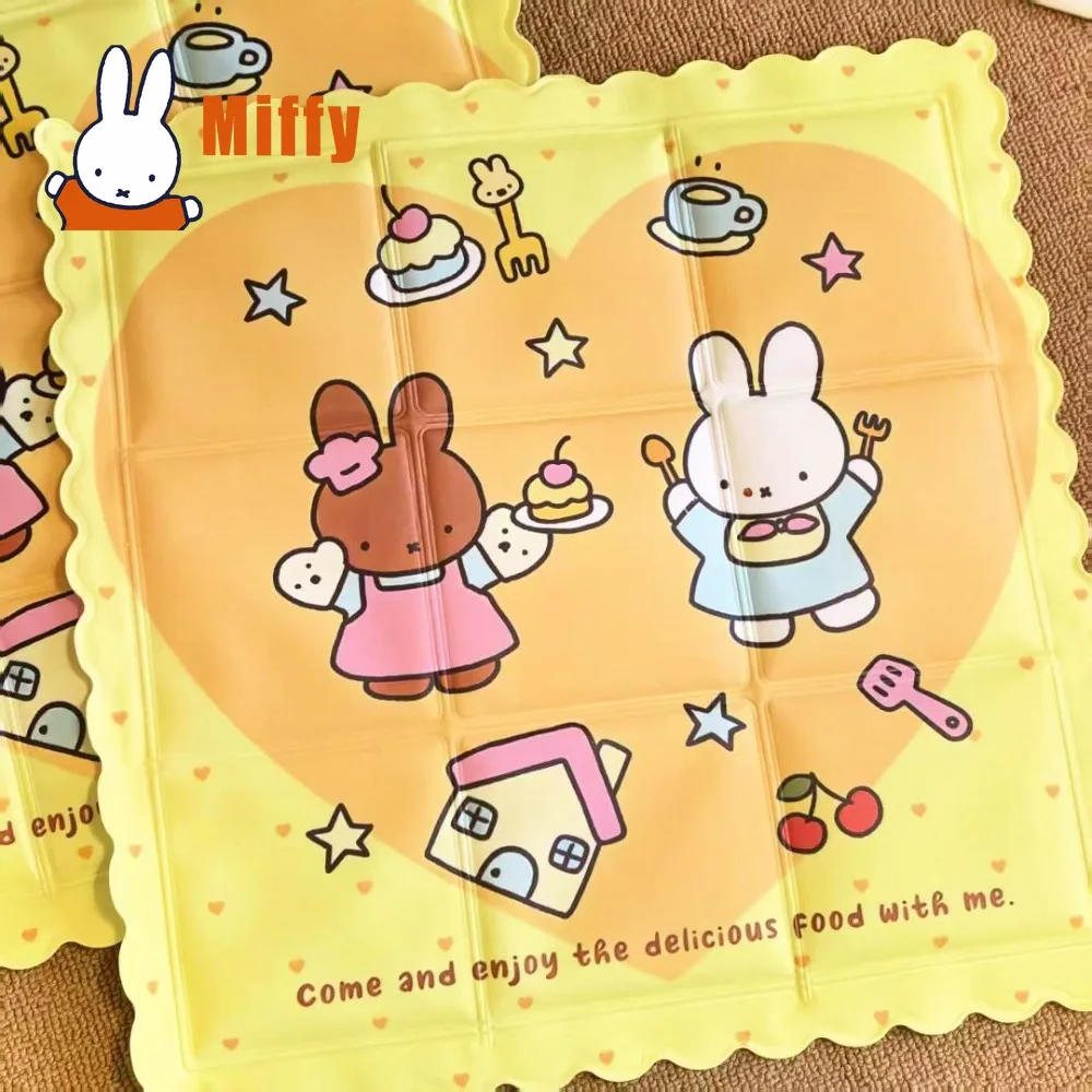 Kawaii Miffy Ice Pad Cute Rabbit Cooling Mat Gel Cushion Summer Chill Waterproof Cartoon Office Chair Laptop Desk Student Gift