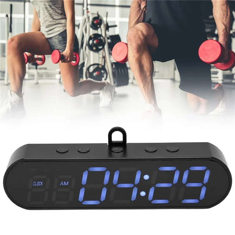AC56-Portable Gym Timer Switch Multifunctional 1000Mah USB Fitness Sports Interval Workout Timer Alarm Clock