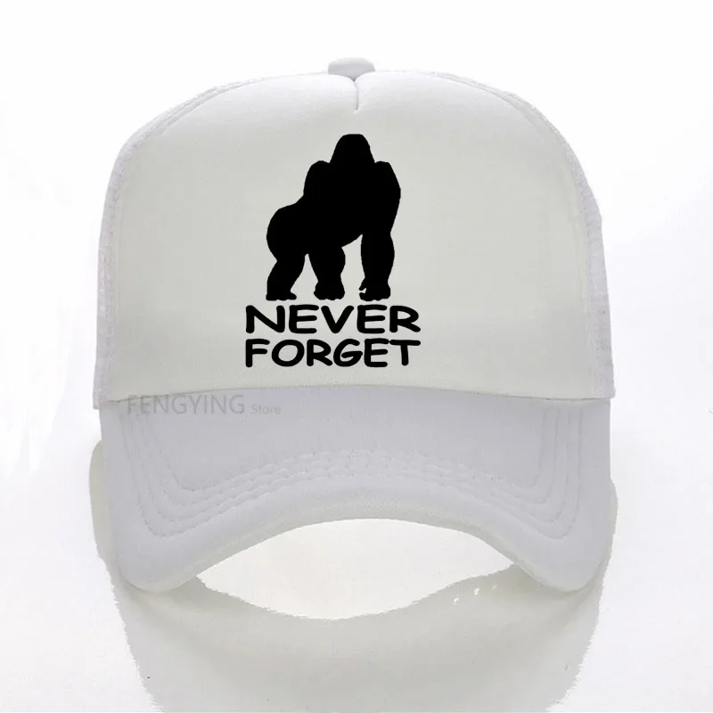 Never Forget Harambe print baseball cap summer Casual mesh trucker cap Adjustable sports hat