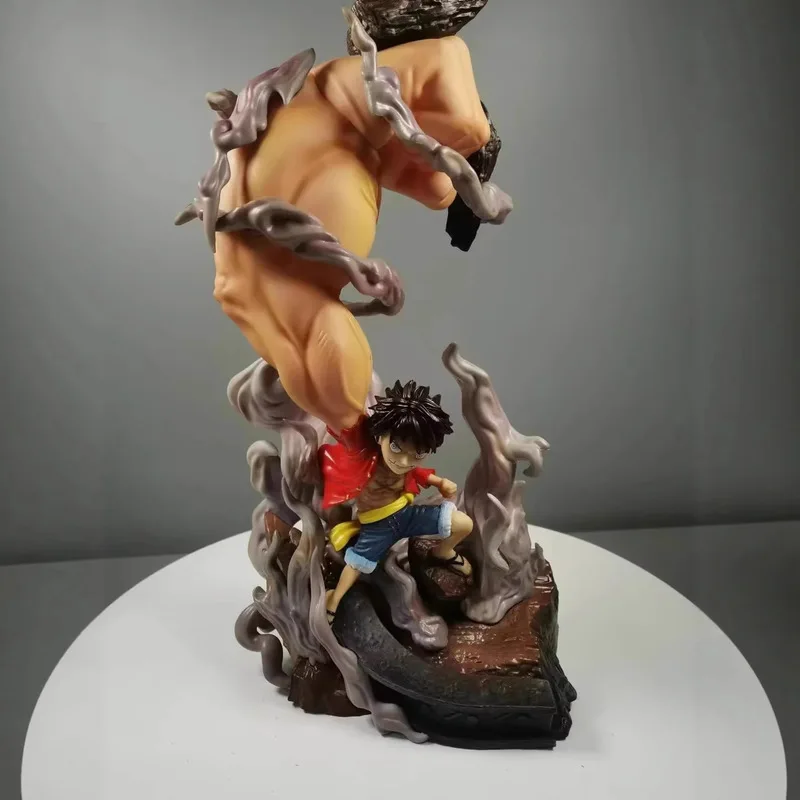 

32cm One Piece Gk Wcf Gear Third Big Fist Luffy Statue Scene Model Desktop Decoration Ornament Boxed Collectible Figure
