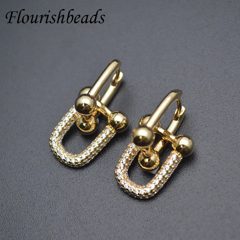 New Arrived Gold Plating U Shape Horseshoe Arched Earring Hooks Fashion Personality Accessories for Jewerlry Making 20pcs/lot