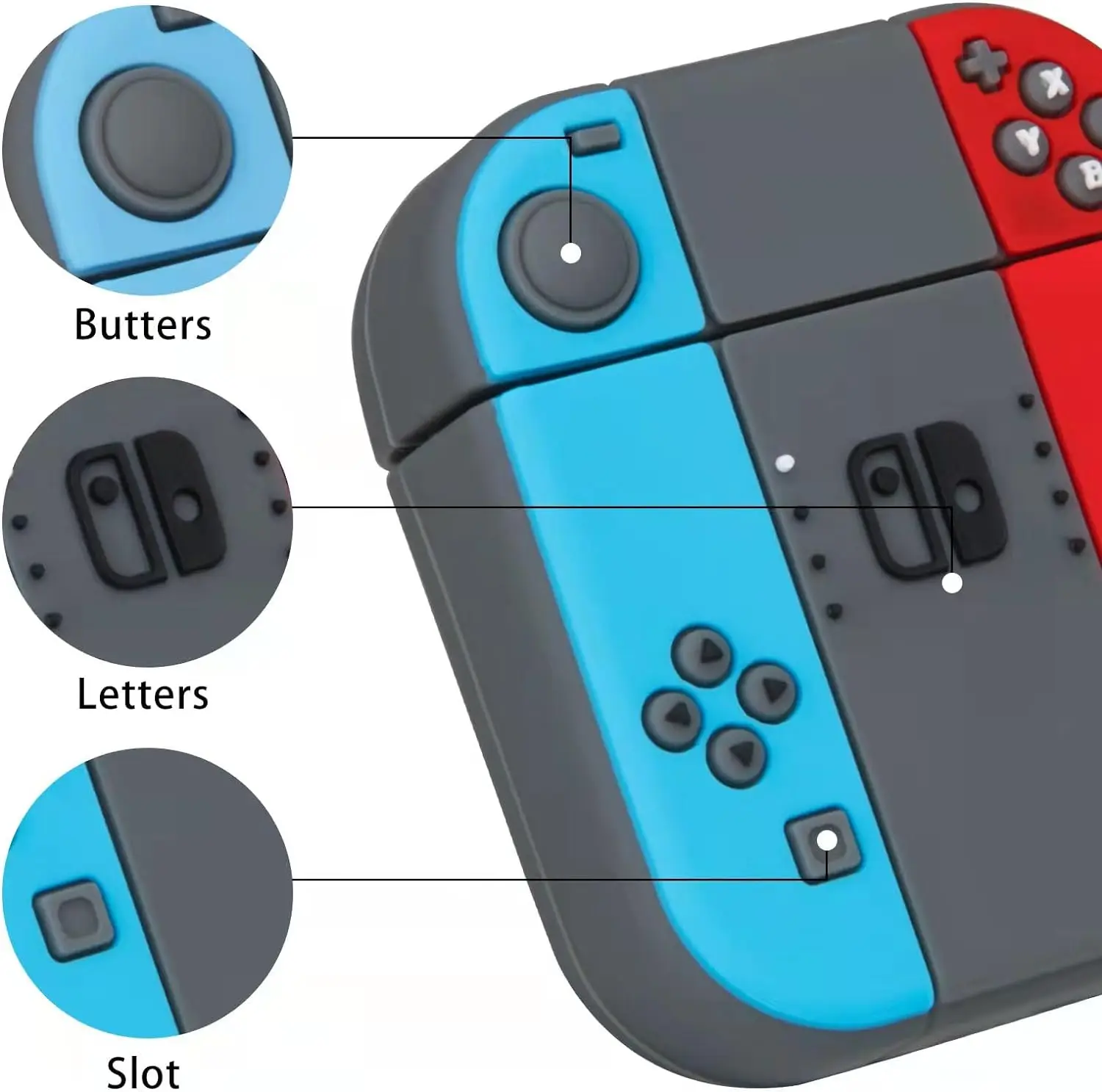 حافظة تبديل الألعاب الإبداعية لأجهزة Airpods Pro 2، غطاء حماية لسماعات الأذن من السيليكون لأجهزة Airpods 1/2/3 حافظة Kids Funda