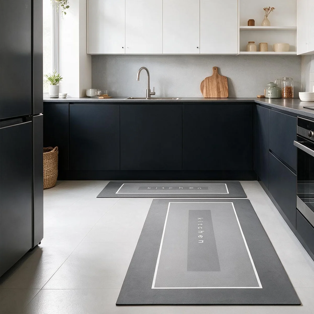 Kitchen Runner Rug Long Diatomaceous Earth Mat Rubber Base Non Slip Water Absorbing Thick Floor Carpet for Home
