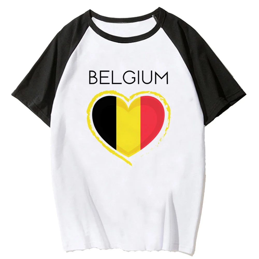 

Belgium Tee women funny top girl manga clothing