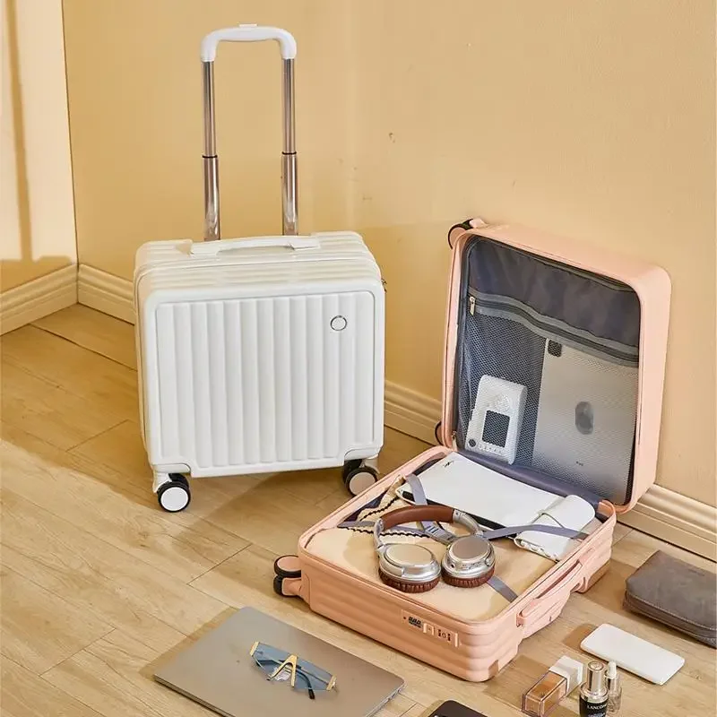 18 インチ旅行荷物航空会社かわいいスーツケースパスワードボックスサイレントホイール軽量シャーシマウントユニバーサル