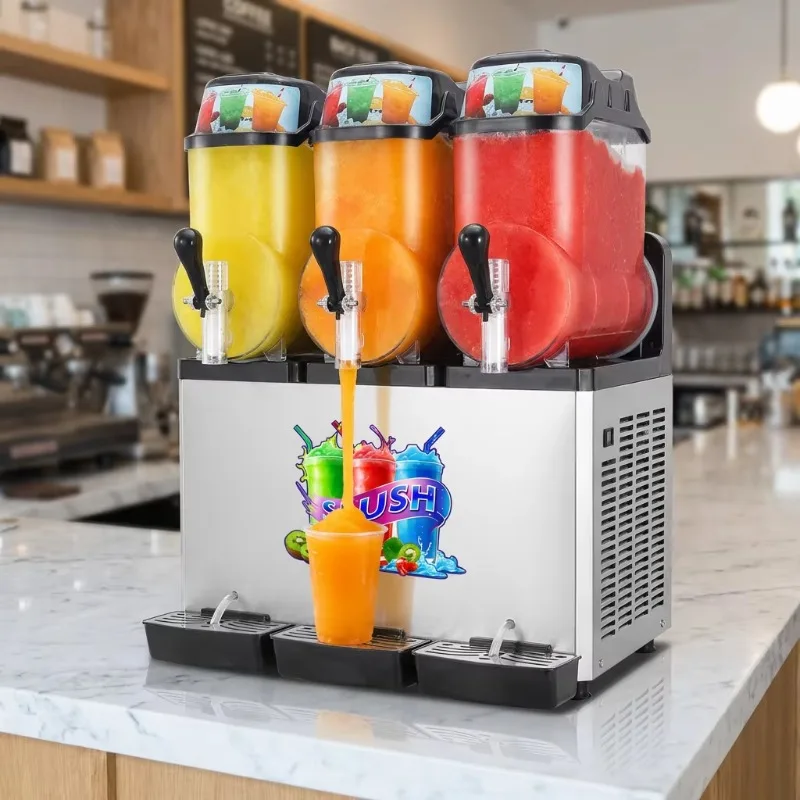 High Productivity Commercial Slush Maker Smoothie Machine New 1 Tank 2 Tanks 3 Tanks Slushy Maker