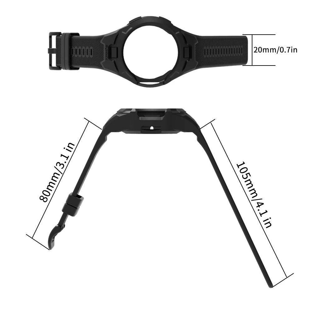 Samsung watch 6 40mm or 44mm strap watch replacement watch band For  watch 4/5/6 Silicone integrated strap