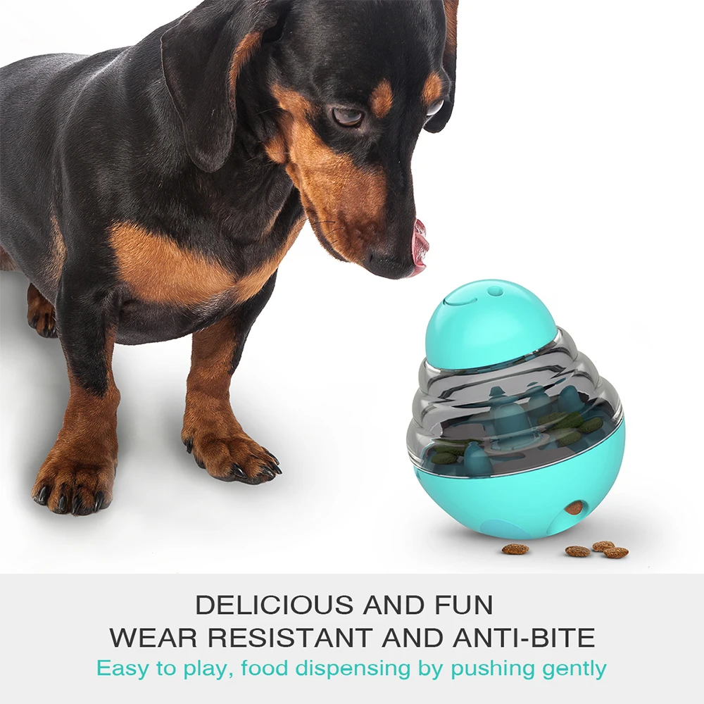 Distributore di dolcetti giocattolo per cani di piccola taglia Per cani di piccola taglia Interattivo Scuotendo Perdite Contenitore per alimenti Aumenta il bicchiere IQ Pista per animali Giocattolo rotolante