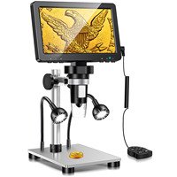 RIEVBCAU Digital Microscope 1200x Magnification HD USB Professional Electron Microscopios For Repairing With 10 LED Light