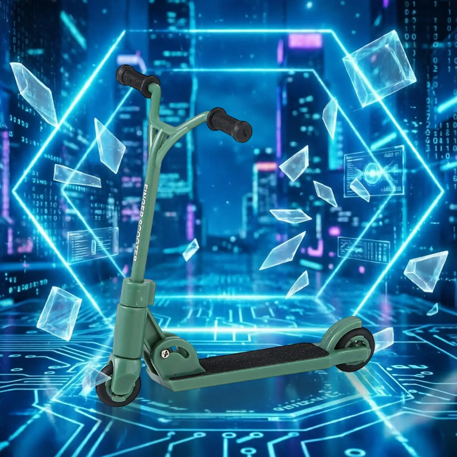 Finger Scooter Toy Decorative Relaxing Foldable Sliding Fidget Toy Scooter Shape For Men Adults Children Students Commuting