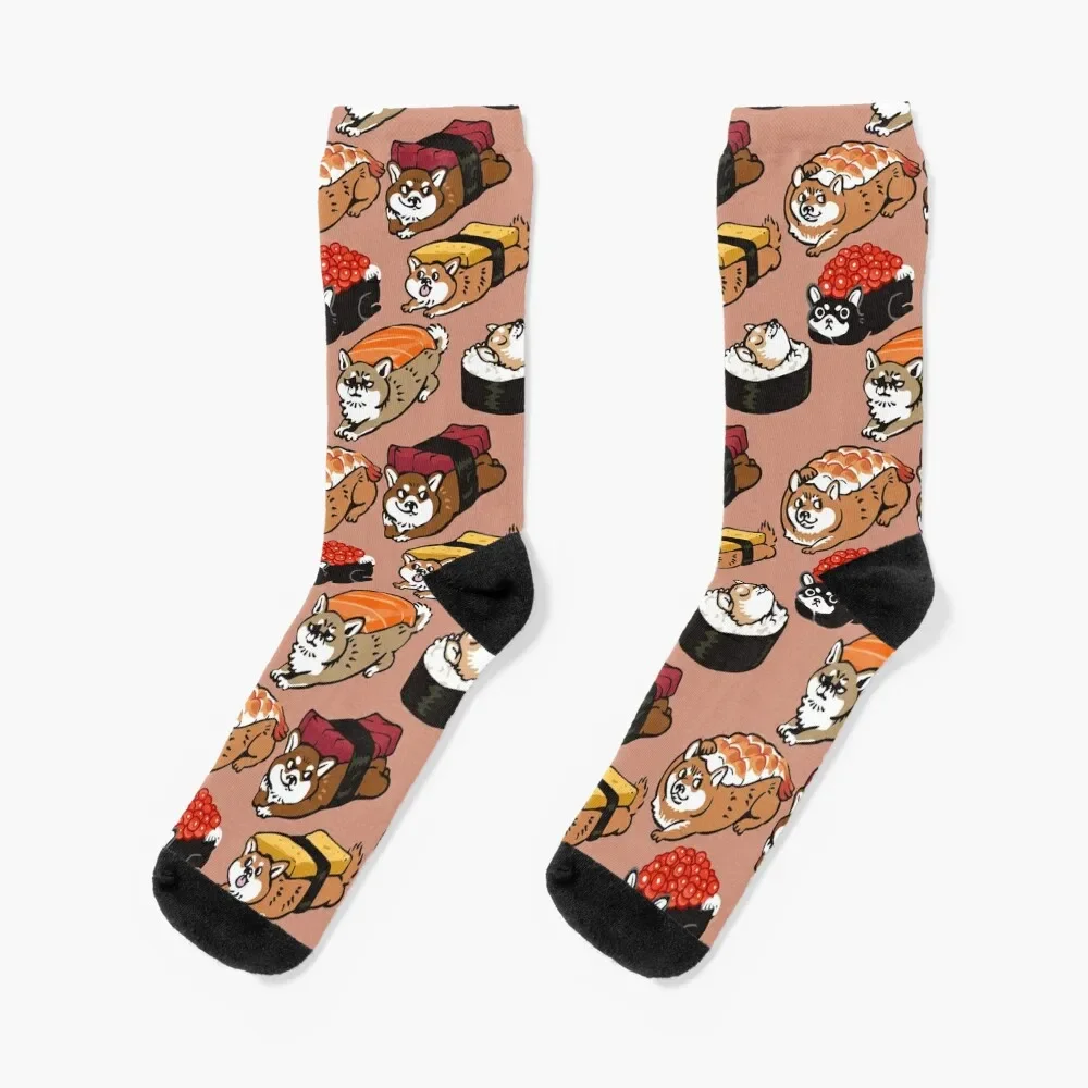 Sushi Shiba Inu Socks christmas gifts Climbing luxury Toe sports Socks Woman Men's