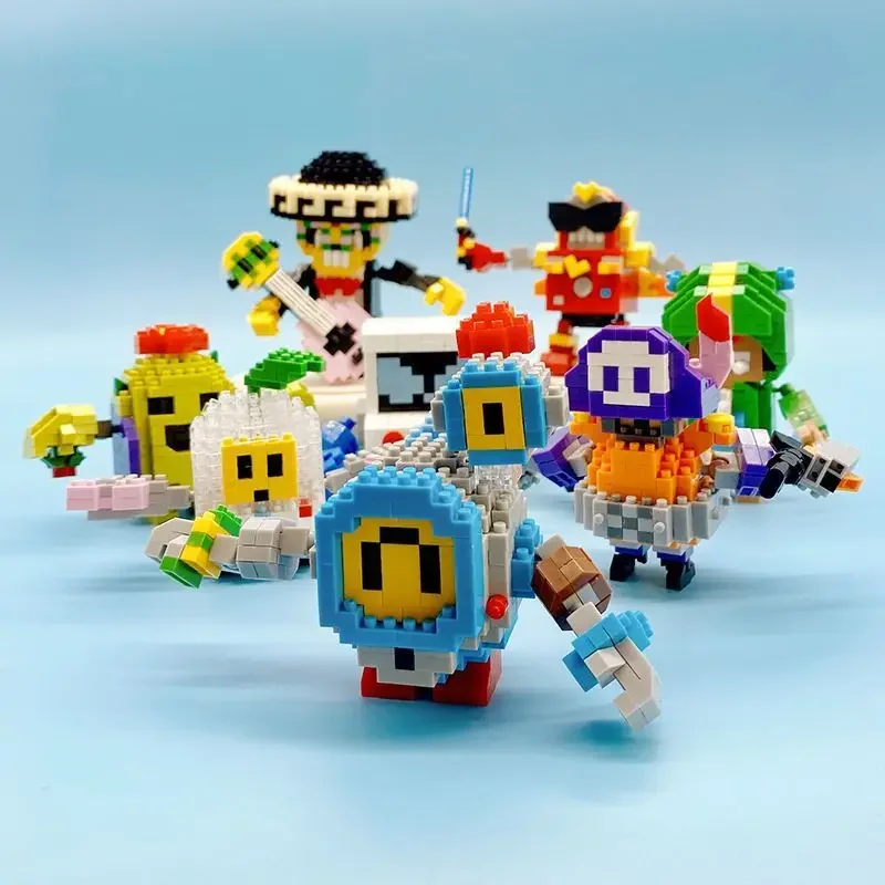 Cartoon Robot Game Building Blocks Creative 3D DIY Assembled Model Dalier Monster Micro Brick Figures Kid Toys for Birthday Gift