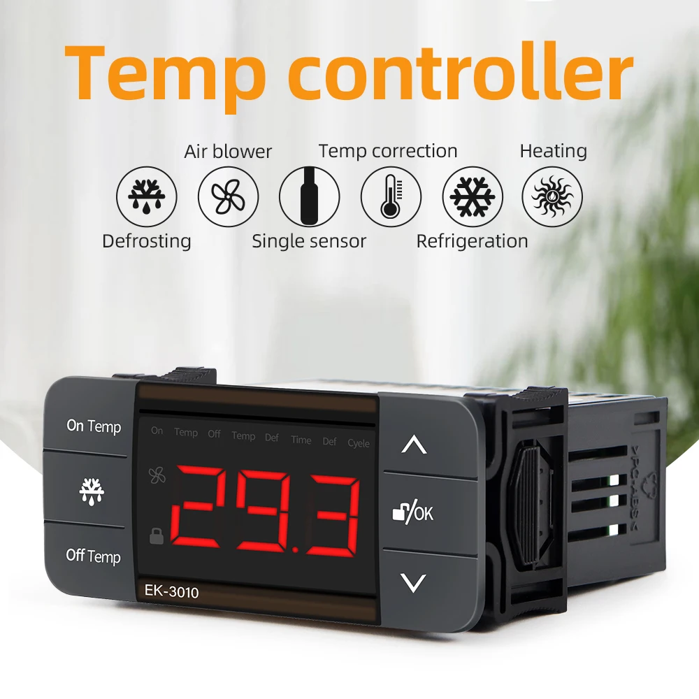 EK-3010/EK-3020/EK-3030 LED Digital Thermostat Temperature Controller Thermoregulator Refrigeration Defrosting  Alarm