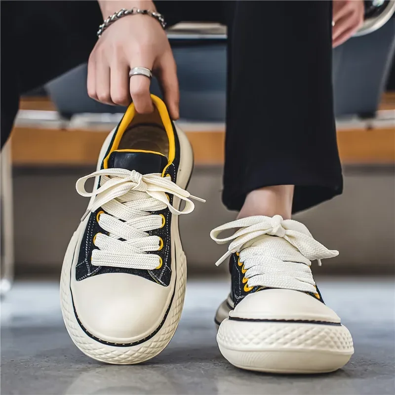 Men\'s shoes 2024 spring/summer new niche design trendy brand personalized round toe breathable lightweight casual cloth shoes
