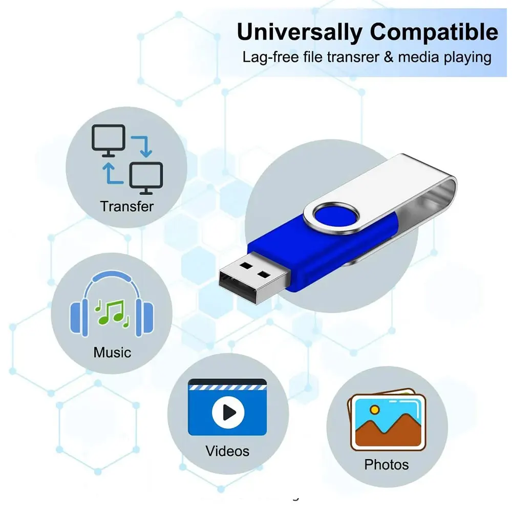 Clés USB 2.0 en plastique pour ordinateur portable, clé USB professionnelle, clé USB noire, porte-clés gratuit, 16 Go, 32 Go, 64 Go, 128 Go