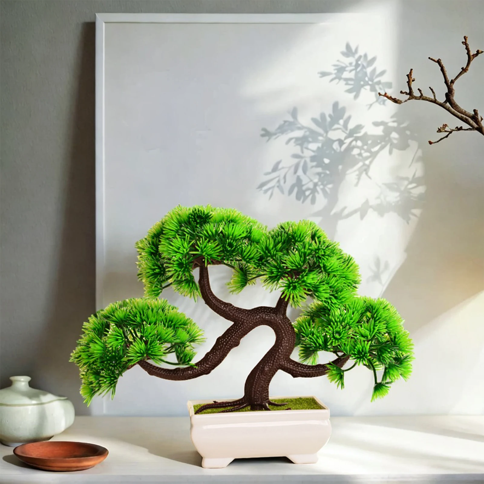 Artificial Bonsai Tree Desktop Display Tree for Indoor Living Room Home Decor Simulation Bonsai Tree Potted Ornament Display