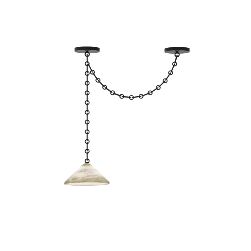 

Marble Umbrella DIY Iron Chain LED 2025 Chandelier Alabaster Lustre Suspension Luminaire Lampen For Corridor Entry Way