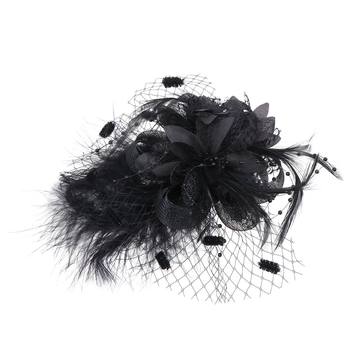 

Headgear Hairpins Wedding Bridal Headpiece Flower Clip Mesh Tea Party Women