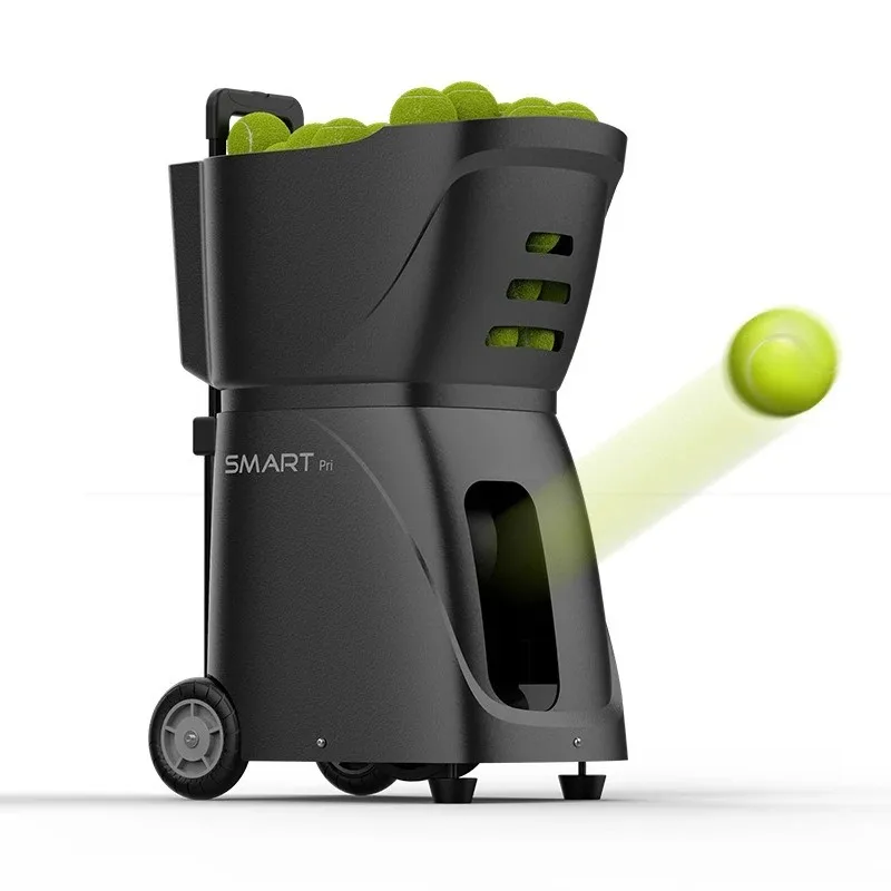 Smart Tennis Ball Launcher 24V DC/110V-220V AC with 100 Balls Capacity & 1.8-8.8s Frequency for Home/Club/Professional Training