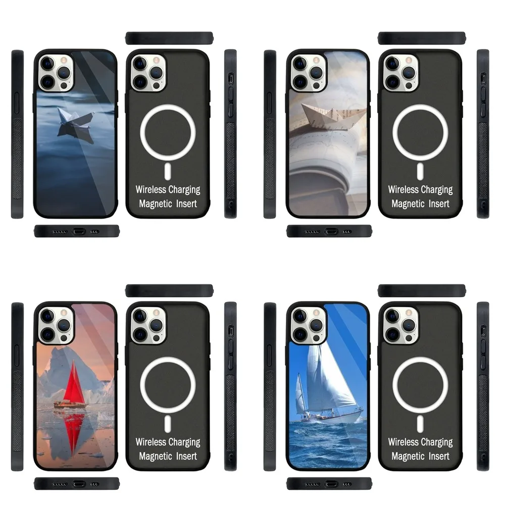 

Sailing Boat Phone Case Strong Magnetic For IPhone 15,14,13,Pro,Max,Plus,11,12,Mini For Magsafe Wireless Charging