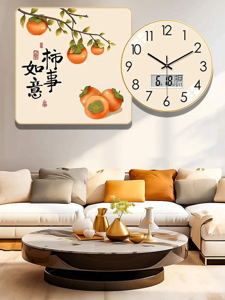 New clock wall clock Living room home fashion modern dining room decoration silent quartz clock hanging picture hanging watch