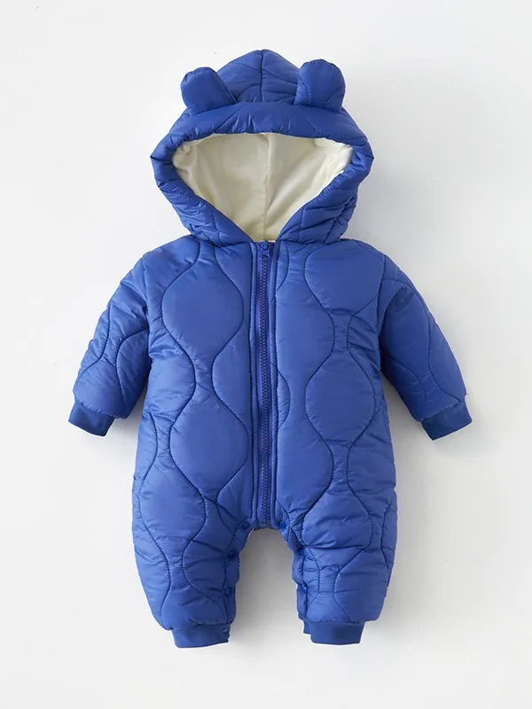 Autumn Winter Newborn Baby Romper Baby Winter Cotton Clothes Quilted Jumpsuit Outdoor Wear Stylish