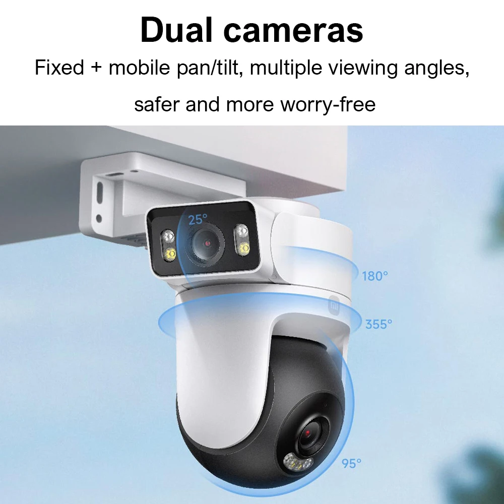 Nieuwe Xiaomi Outdoor Cw500 Dual Camera Versie Ip66 Beveiliging Cctv Ai Detectie Full-Color Nachtzicht Smart Home