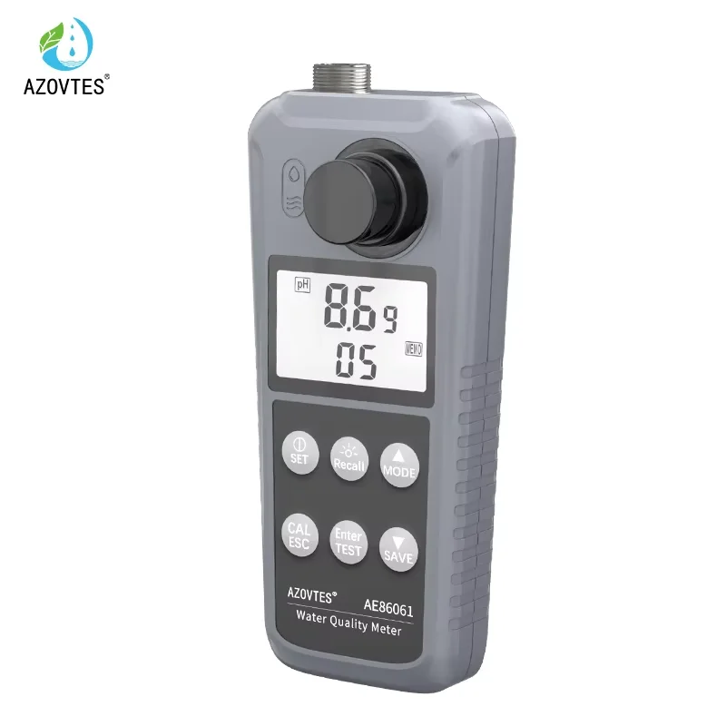 Factory Direct Sales AZOVTES AE86061 Multiparameter DO pH Nitrite Ammonia 3.5-11.0pH Water Quality Analyzer Meter 0-50