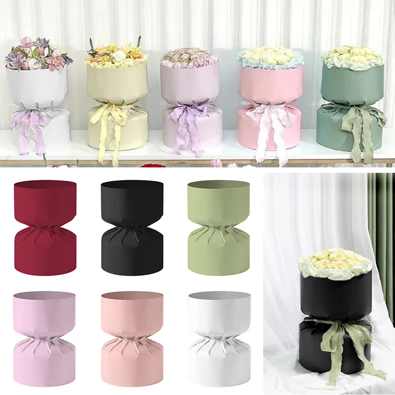 Buquê redondo estereótipo de papel kraft, flores, pacote de rosas, forro, papel de embrulho, materiais de loja de flores, ferramenta auxiliar com 10 peças