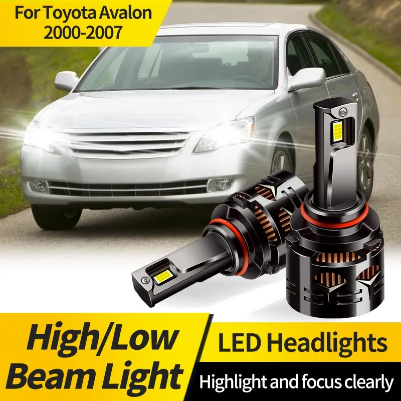 

2PCS Canbus 9005 HB3 LED 12V Headlight Super Bright 6000K White Hi/Lo Beam 9006 HB4 Led Lights For Toyota Avalon 2000-2007