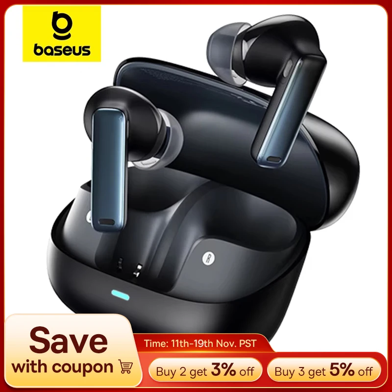 Baseus Bowie M2s écouteur sans fil-48dB suppression Active du bruit Bluetooth 5.3 casque 38ms faible latence écouteurs Audio spatial Baseus Bowie M2s écouteur sans fil-48dB suppression Active du bruit Bluetooth 5.3 casque 38ms faible latence écouteurs Audio spatial