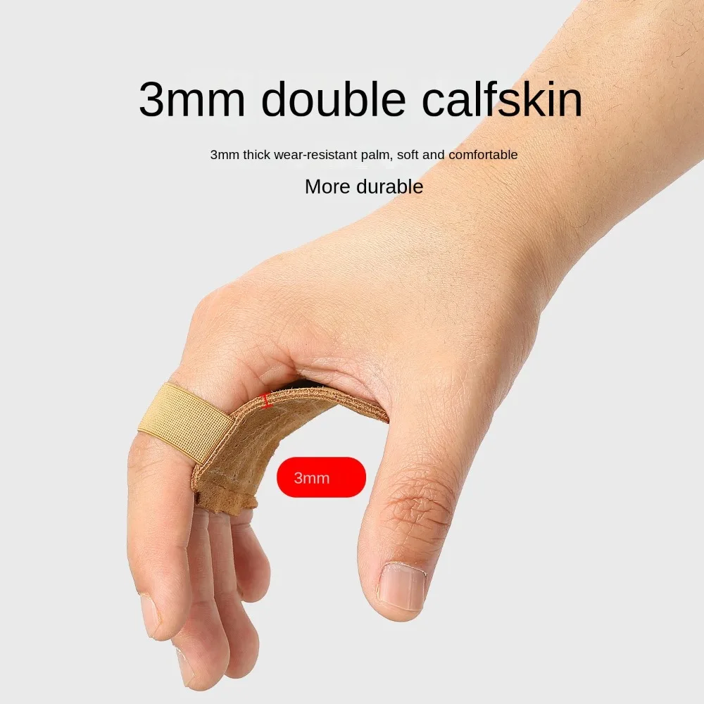 

1Pair Leather Weight Lifting Training Gloves Anti-Skid Breathable Gym Gloves Grips Palm Protection Four-finger