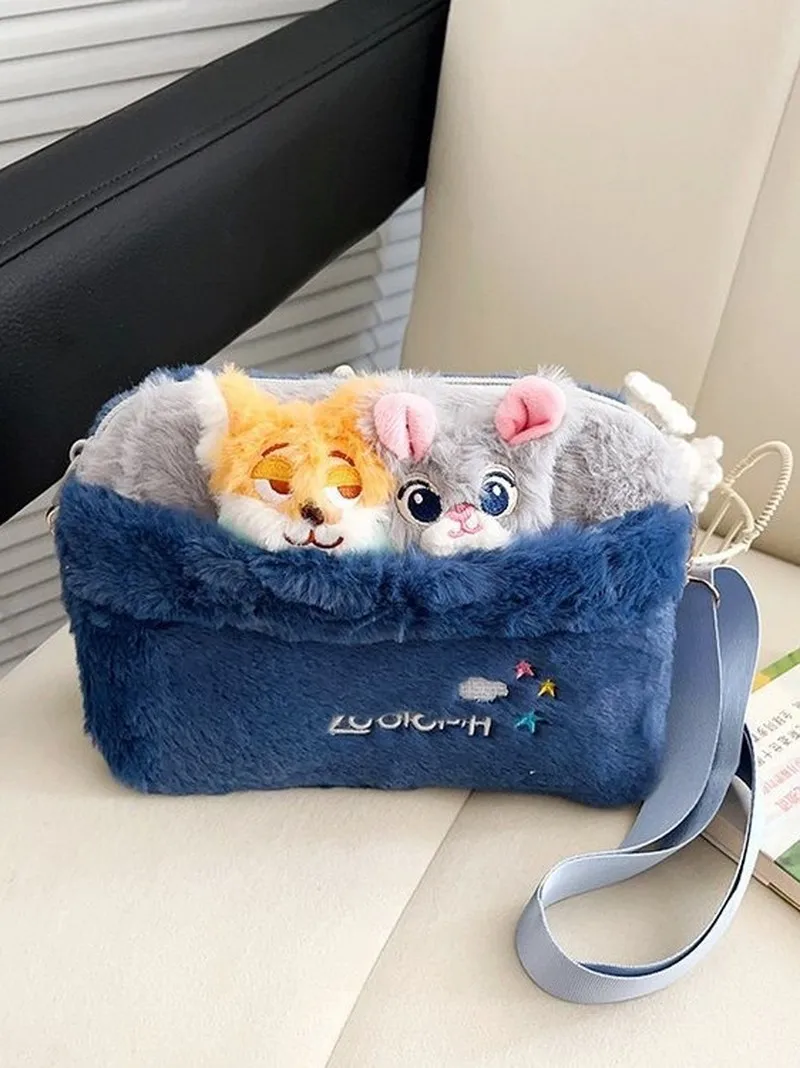 

Модная плюшевая сумка-рюкзак через плечо «Зверополис» для девочек: Джуди Фокс и Ник (стиль «Каваи»)