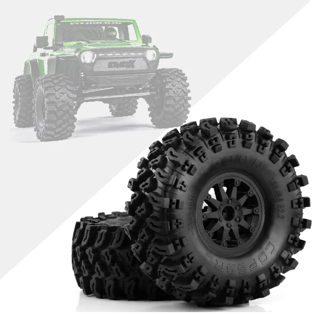Universal 2.2inch Tire Rims, Suitable for 1/8 Traxxas Trx-4 Axial Scx10 Rc Crawler Trucks, Upgrade Accessories Suitable for Yescraft Yk4073 Crossrc Buffalo Rc Off-Road Vehicle Models