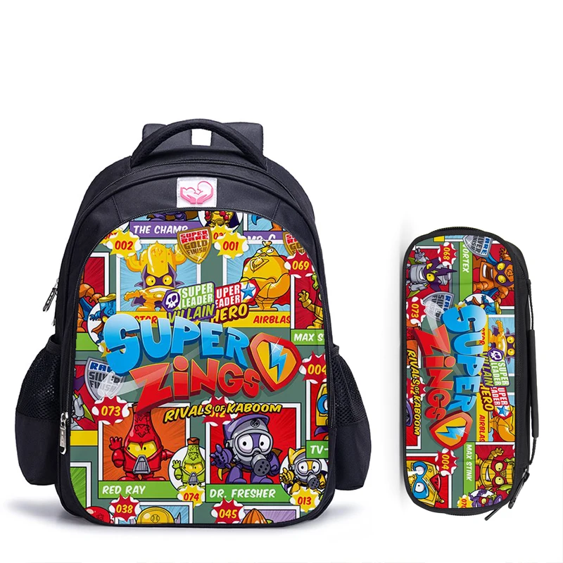 16 Inch Super Zings Children School Bags Orthopedic Backpack Kids Boys Girls Mochila Infantil Cartoon Bags