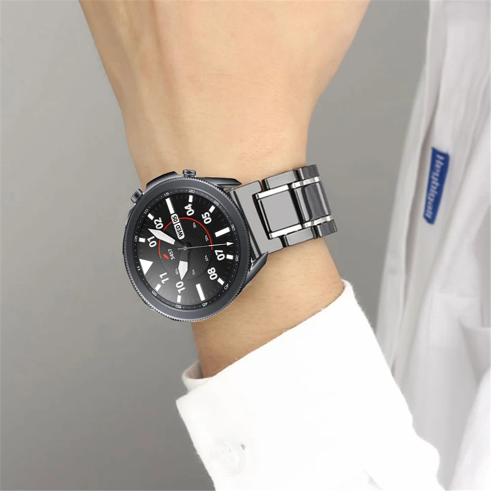 الفرقة لساعة سامسونج جالاكسي 3 حزام 45 مللي متر 41 مللي متر الفاخرة السيراميك الأعمال سوار نشط 2 40 مللي متر 44 مللي متر/ساعة جالاكسي 46 مللي متر 20 مللي متر 22 مللي متر #2