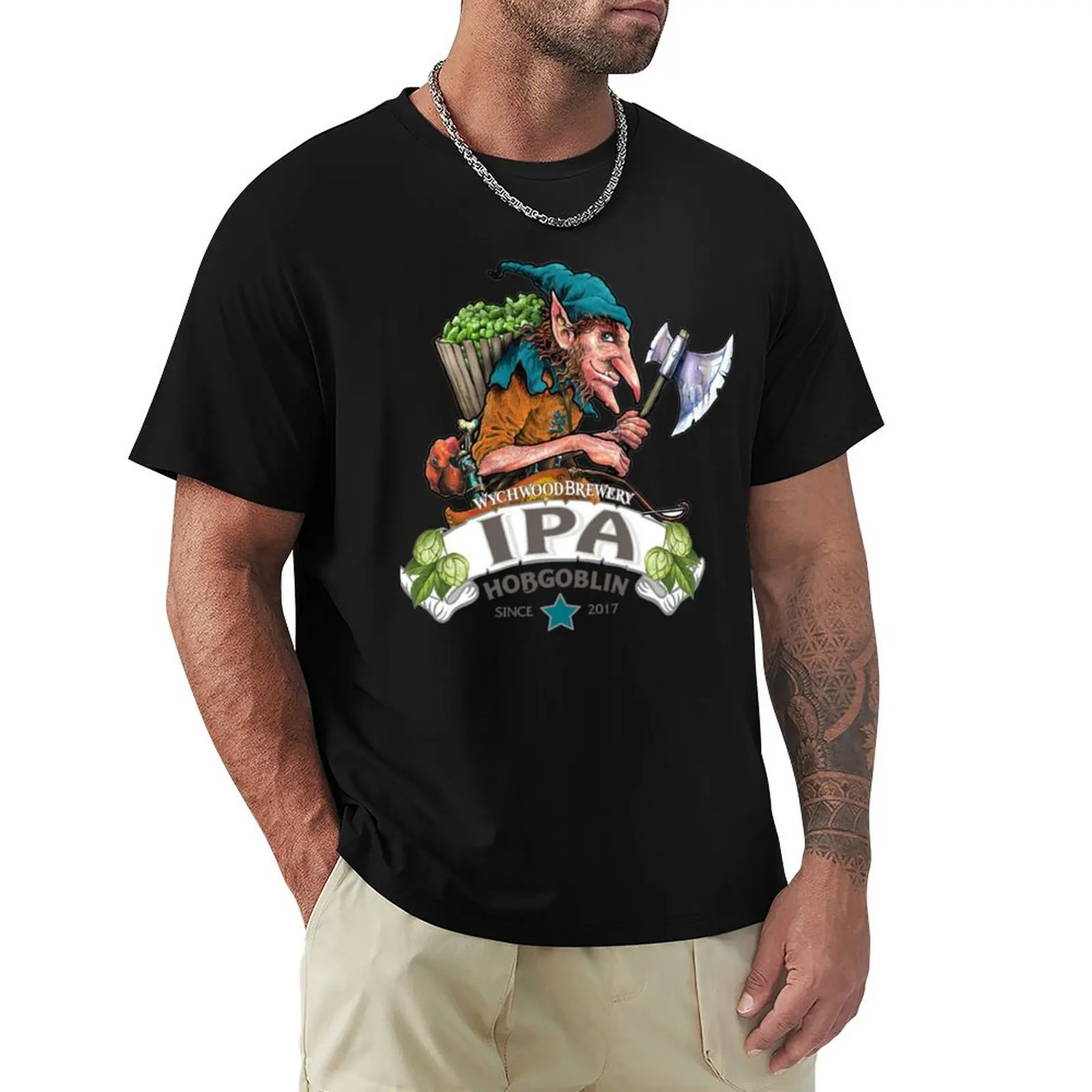 Camiseta Hobgoblin IPA para esportes ativos, camisa de algodão de manga curta