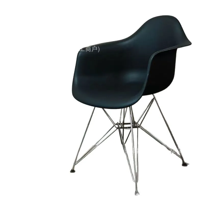 

Nordic modern simple plastic armrest restaurant solid wood creative coffee computer