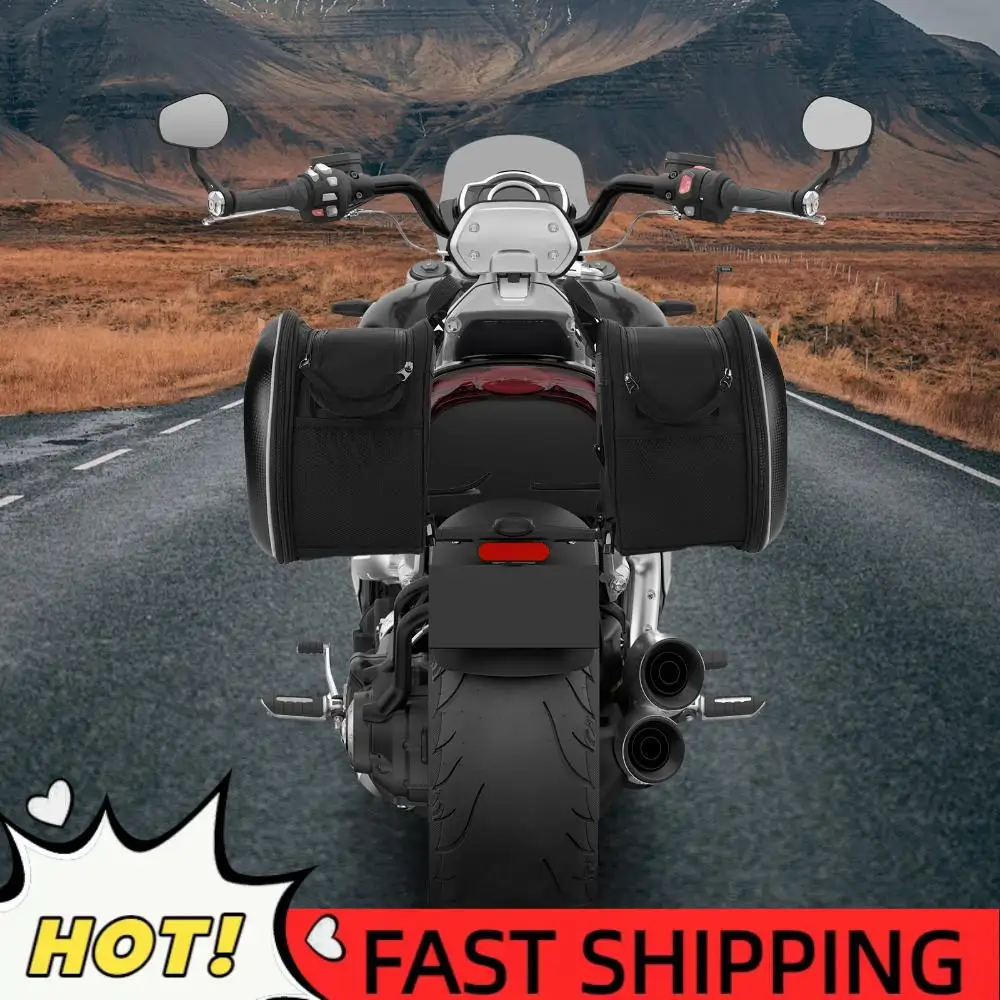 

Мотоциклетная сумка на сиденье 58 л, водонепроницаемая, задние боковые сумки для мотоцикла, большая вместимость, сумка для мотоциклетных принадлежностей, подходит для большинства мотоциклов