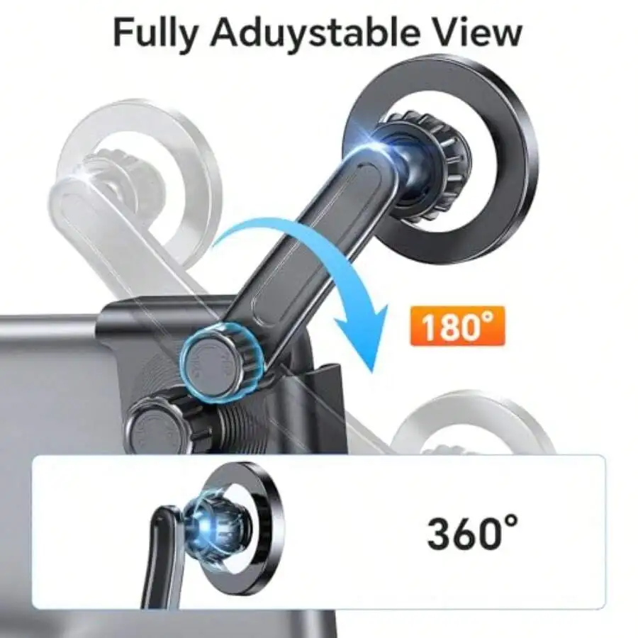 

Magnetic Car Phone Holder With 360° Rotation For Model Y 3 X iPhone 16 15 14
